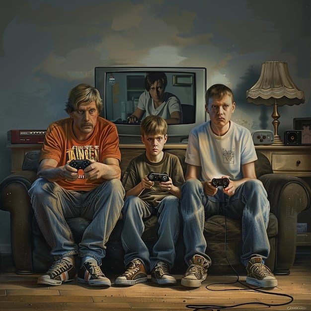 A conceptual image showing three gamers, each representing Nintendo, Sony, and Microsoft, facing off in a dynamic, stylized battle arena, symbolizing the heightened competition in the console gaming market.
