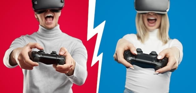 A split-screen comparison image showing a graphically intensive game running on the standard PS5 on one side and the same game running on the rumored PS5 Pro on the other side. The PS5 Pro side shows noticeably sharper details, improved lighting effects, and a higher frame rate.