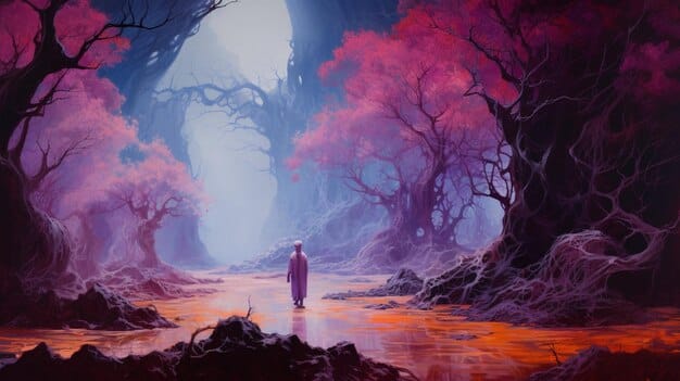 A surreal and dreamlike environment from 