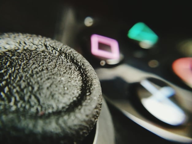 A close-up of a next-generation controller showcasing adaptive triggers and textured grips. The adaptive triggers are highlighted with a soft glow, indicating their dynamic resistance capabilities. The textured grips provide a comfortable and secure hold.