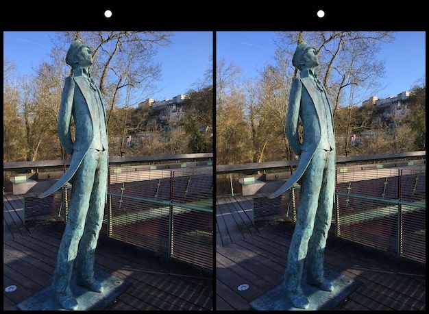 A side-by-side comparison screenshot demonstrating the difference between a scene rendered with ray tracing turned on (realistic reflections and lighting) and the same scene with ray tracing turned off (less realistic visuals). Annotations highlight the specific differences in lighting and reflections.