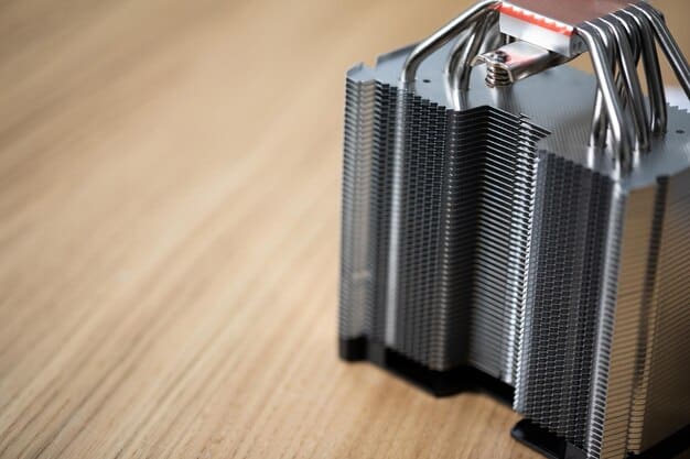 A detailed close-up photo of a specific budget-friendly CPU cooler mounted on a motherboard, clearly showing the heat pipes, fan, and mounting mechanism. The surrounding components like RAM and VRMs should be visible but slightly blurred to keep the focus on the cooler.