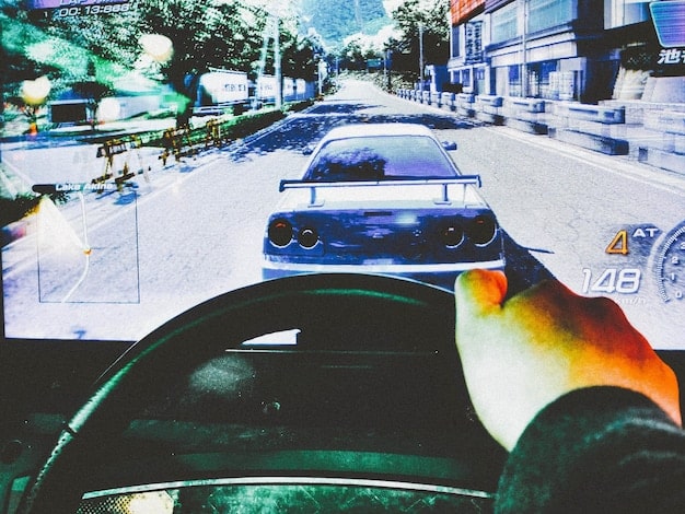 A close-up screenshot of the leaked GTA 6 gameplay footage, focusing on the graphics, character models, and environmental details, to analyze its level of detail and fidelity.