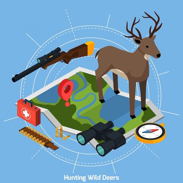 A hunting zone map showing different areas designated for specific types of hunting, such as archery-only, shotgun-only, and general firearm seasons. The map also indicates areas where hunting is prohibited due to safety concerns or conservation priorities, such as near residential areas or critical wildlife habitats.
