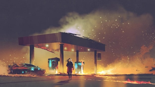 A player character in GTA 6 using a vehicle as cover during a firefight, effectively minimizing exposure to enemy AI.