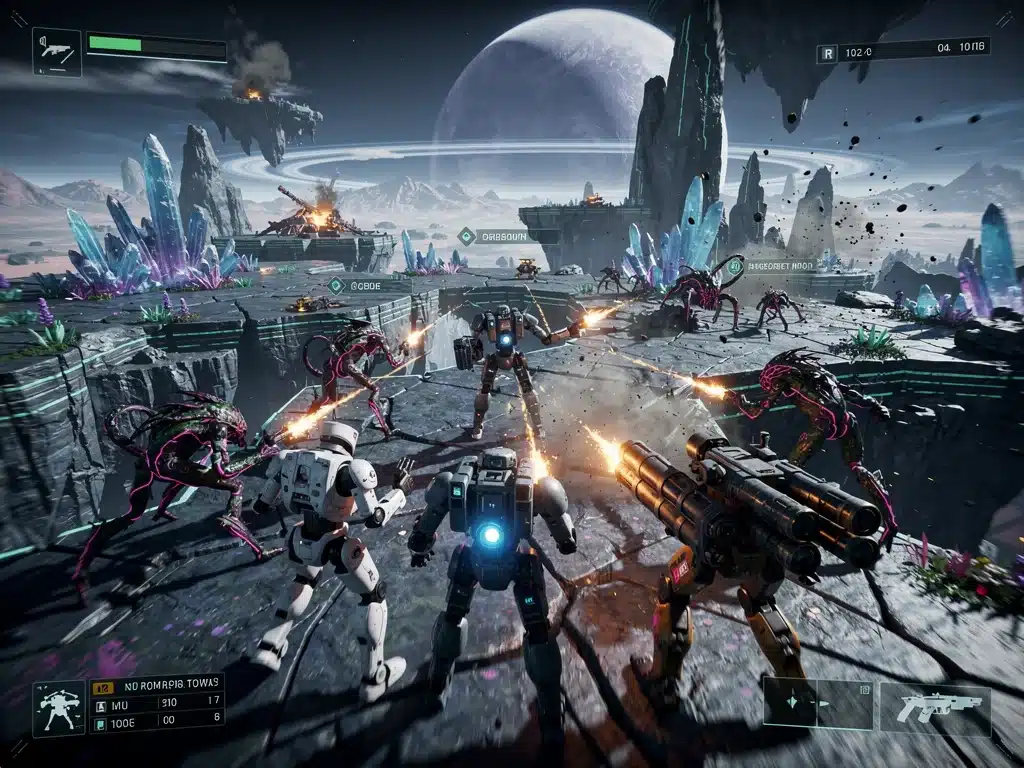 Tactical combat with mechs against aliens in Quantum Dawn